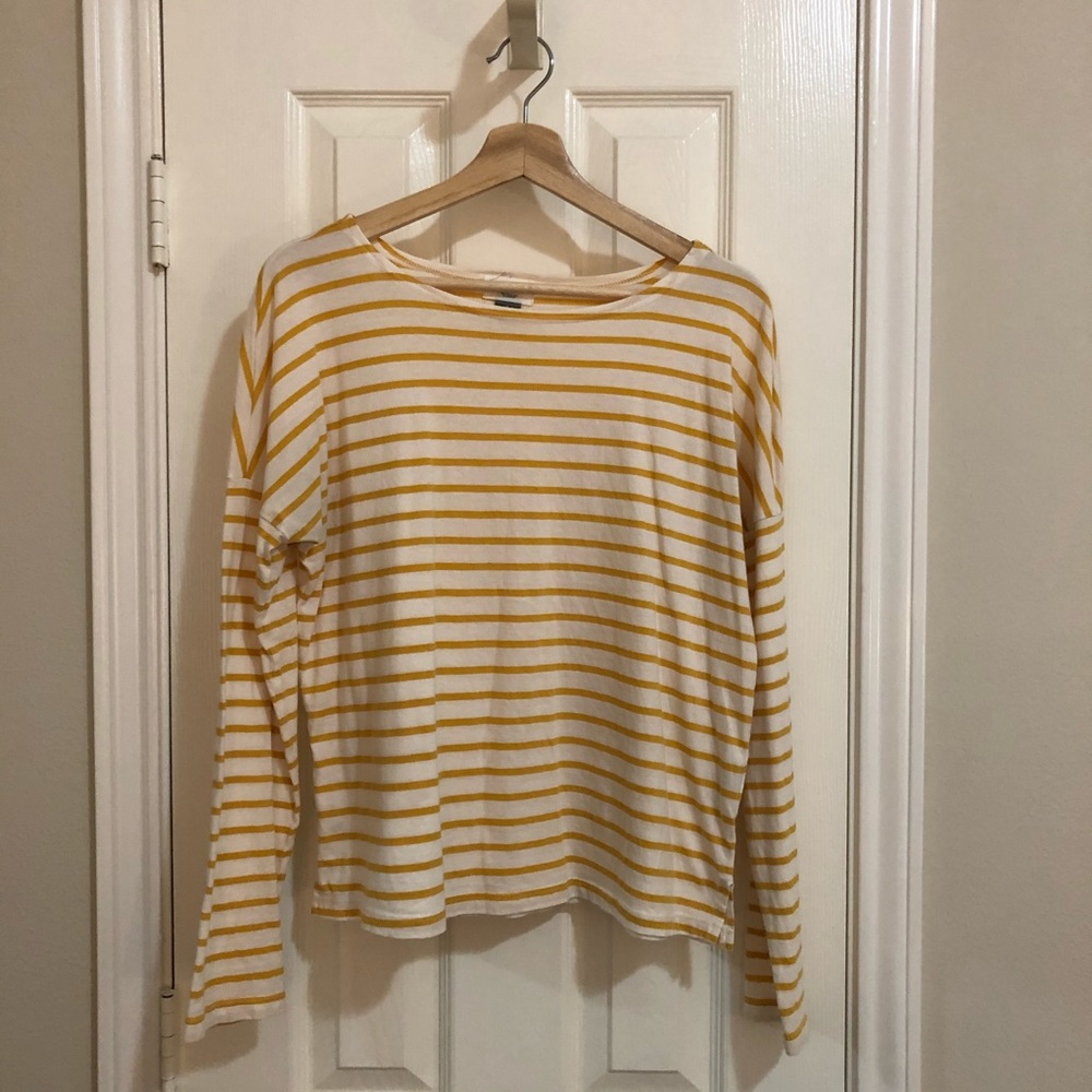 Long sleeve striped yellow shirt